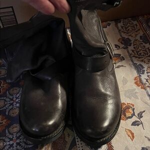 Frye Women's Black Leather Heeled Boots